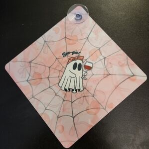 BEIS Pink Ghost Web Decoration
